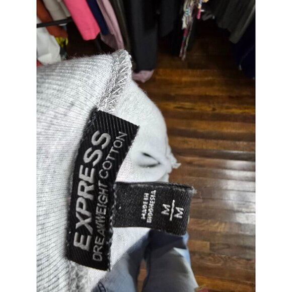 Express Gray Lightweight Drapey Open Front Cardigan - Picture 2 of 6